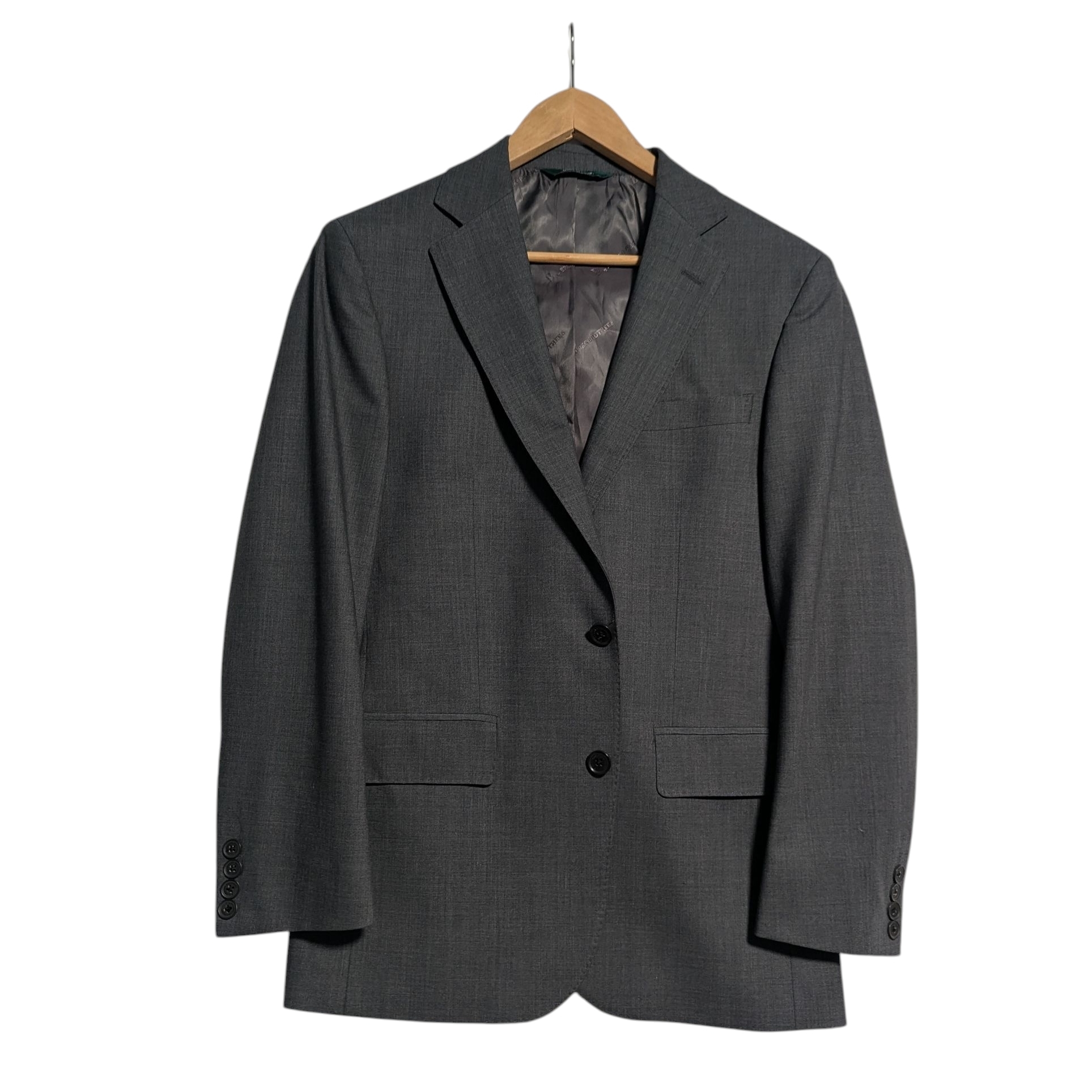 Brooks Brothers Men's Gray Wool Blend Regent Classicblazer Two Button Size 38s